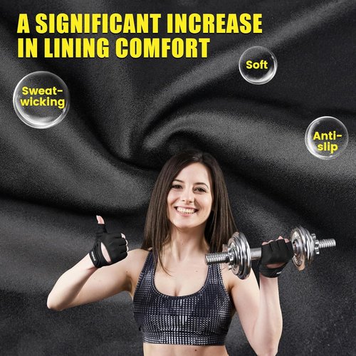 HOZMOZ Weight Lifting Gloves - Ventilated Design with Full Palm Protection & Shock Absorption for Men & Women