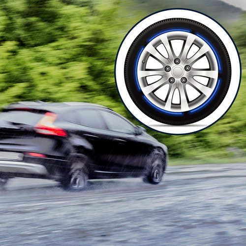 40 Pcs Reflective Wheel Rims Strip Sticker, Car Wheel Decorative Stripe Stickers, Night Safety Warning Stickers, Reflective Decoration Strips for Car Motorcycle Bicycles
