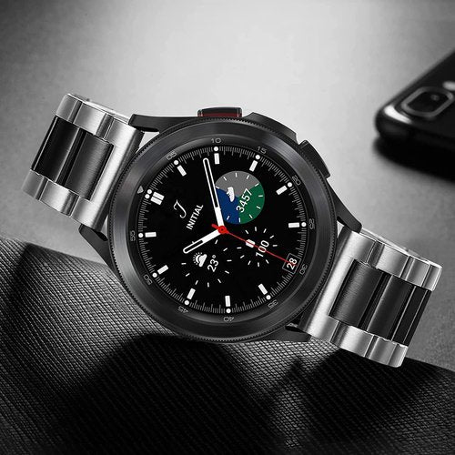 Compatible for Anyloop ALW10 Bands, 22mm Quick Release Stainless Steel Metal Replacement Straps Compatible for Anyloop ALW10, VPSTAY Watch Ultra, Lovouse R68, HALOBOOM G104 Smartwatch (Silver-Black, 22mm size band)