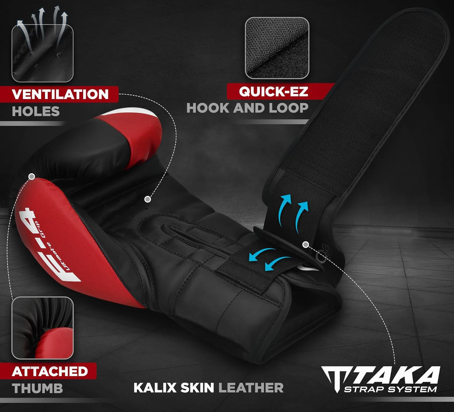 RDX Boxing Gloves - Maya Hide Leather Training Gloves for Muay Thai & Kickboxing | 8-16 oz Sizes