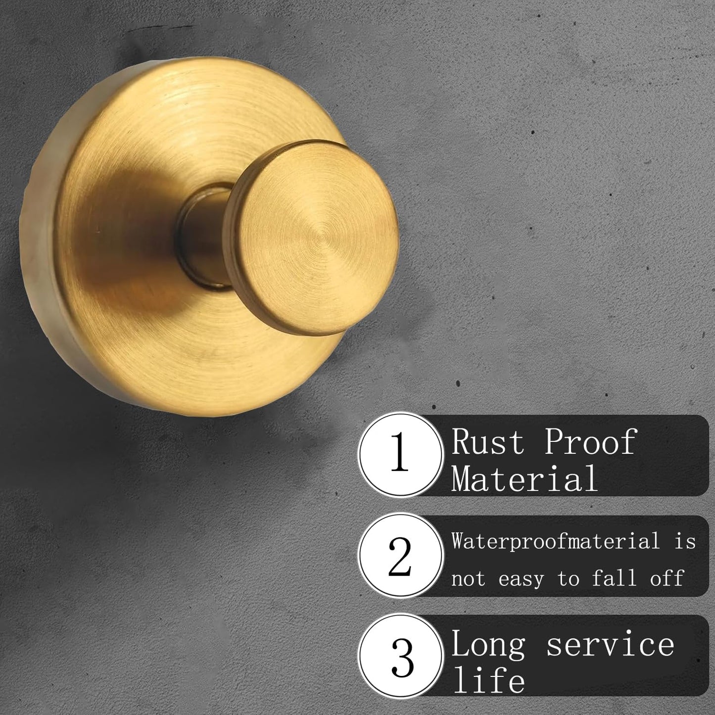 Suction Cup Hooks for Wreaths, 2025 New No Drill Suction Cup Hooks for Shower Hanging Towels, Wreath Hanger for Front Door, Holder for Glass Window Door Bathroom Mirrors (2pcs, Gold)