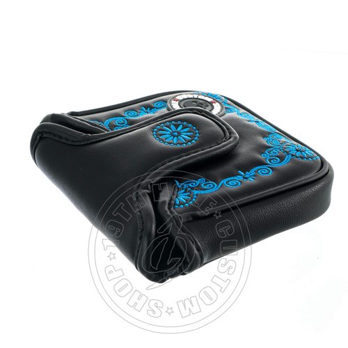 19th Hole Custom Shop Dia de Los Muertos Sugar Skull Golf High-MOI Mallet Putter Headcover, Black