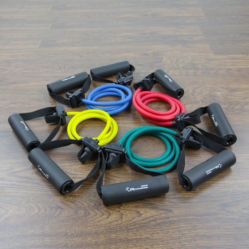 Furinno RFitness Professional Stretch Latex Exercise TUBING with Sponge Handle, X-Heavy (Red)