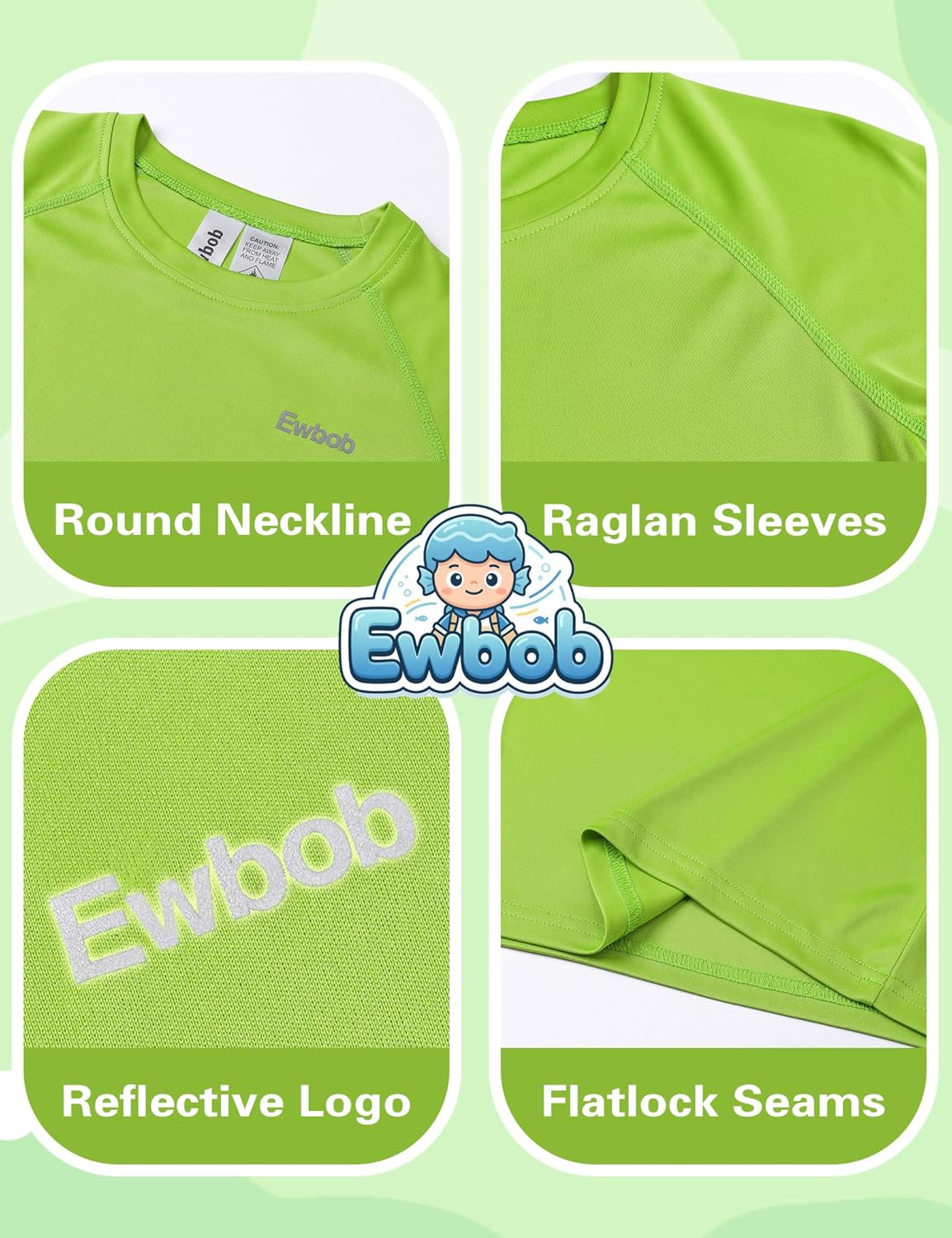 UPF 50+ Boys Swim Shirt - Long Sleeve UV Sun Protection Rash Guard for Ages 3-14