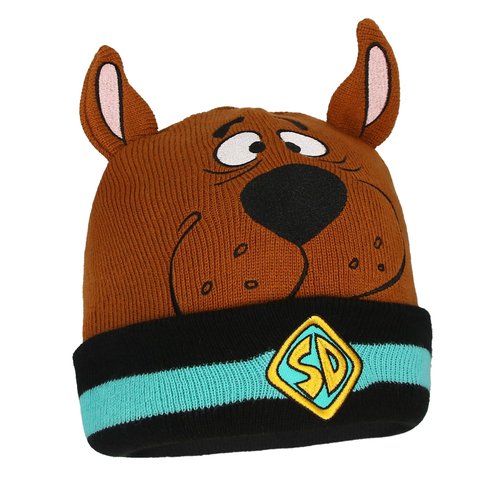 Warner Bros Scooby Doo Knit Warm Beanie hat for Kids and Adults, Winter Hats for Men, Women, Teens, Girls and Boys, Cuffed Beanies