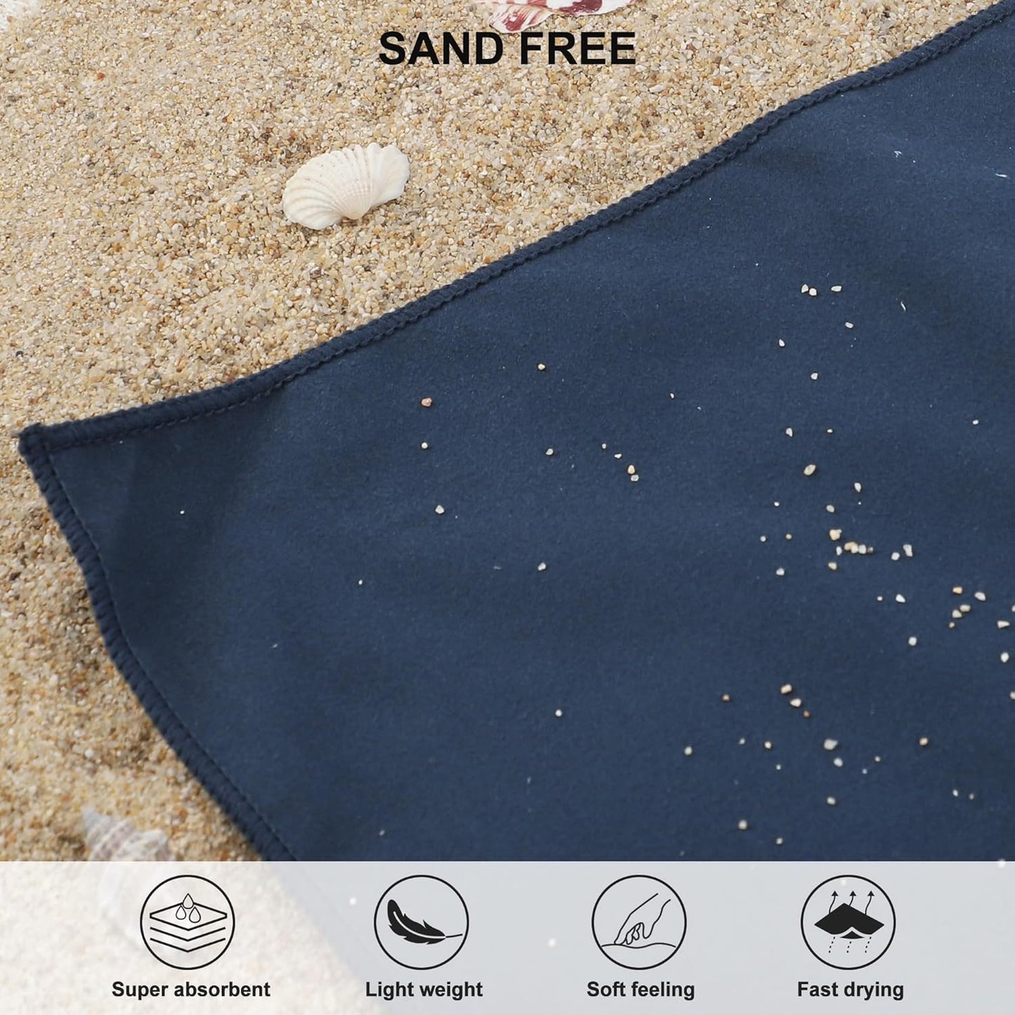 Rainleaf Microfiber Towel - Quick Dry, Super Absorbent & Ultra Compact | Ideal for Travel, Gym & Camping