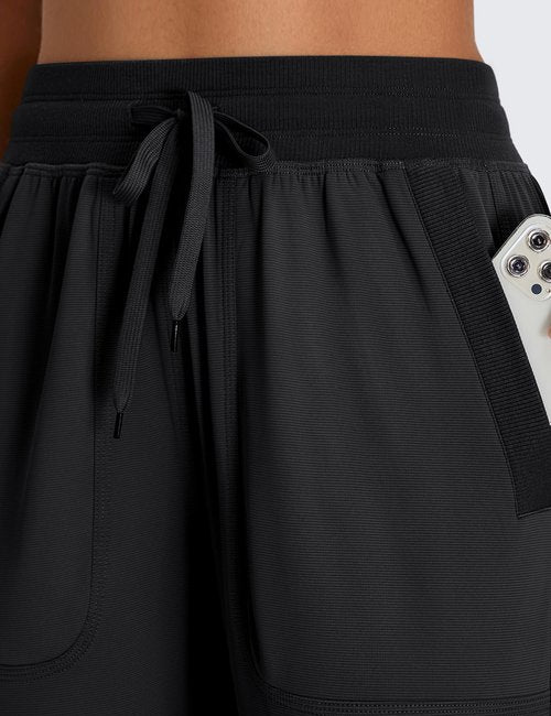 BMJL Womens Joggers High Waisted 29" Workout Track Pants with Pockets Athletic Gym Yoga Casual(Black,L)
