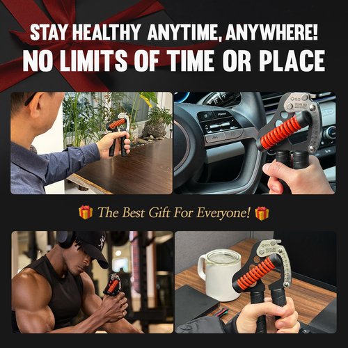 GD IRON GRIP 12LV Aluminum Grip Strength Trainer Adjustable Hand Gripper Strengthener(26 to 181 lb) Hand Grip Exerciser Wrist Strengtheners for Golf Training Equipment Forearm Gripper