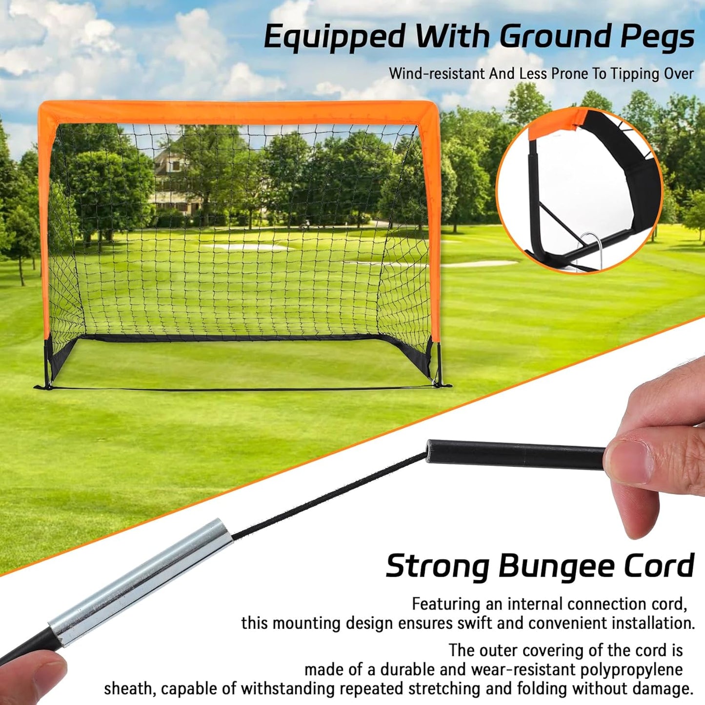 Regine Switzerland 2-Pack Soccer Goals - Pop Up Folding Mini Goals for Indoor/Outdoor Practice | 4’ x 3’ Size
