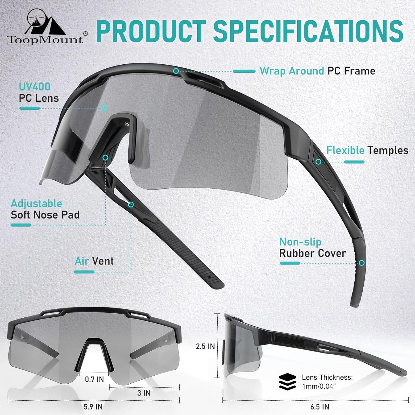 Skiennix Tactical Eyewear - Anti-Fog Sports Glasses with UV400 Protection & 3 Interchangeable Lenses