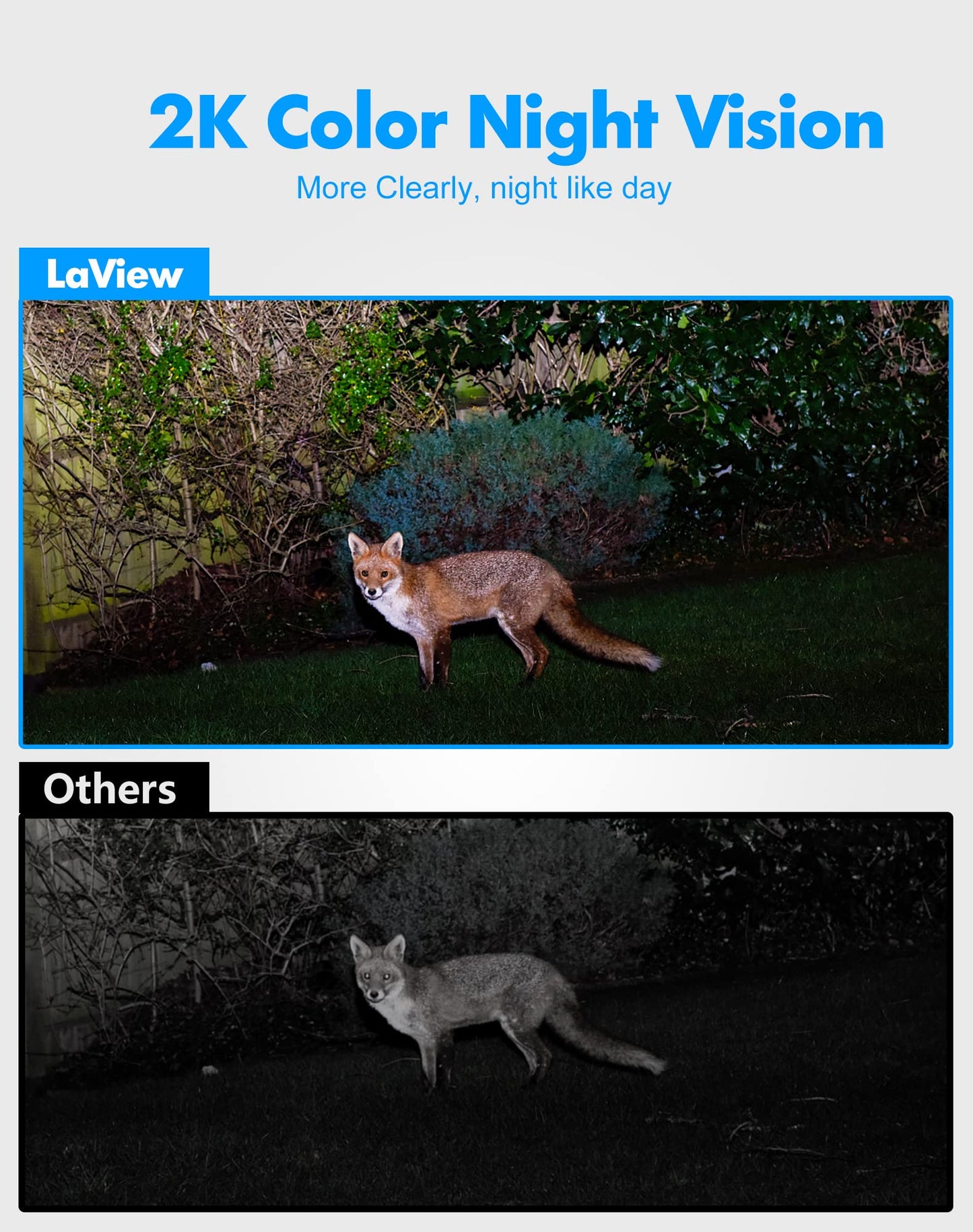 4MP Security Camera Outdoor Wired Starlight Color Night Vision, LaView 2K Cameras for Home Security AI Human Detection & Auto Tracking, IP65 Outdoor Camera 2-Way Audio, US Cloud, Compatible with Alexa