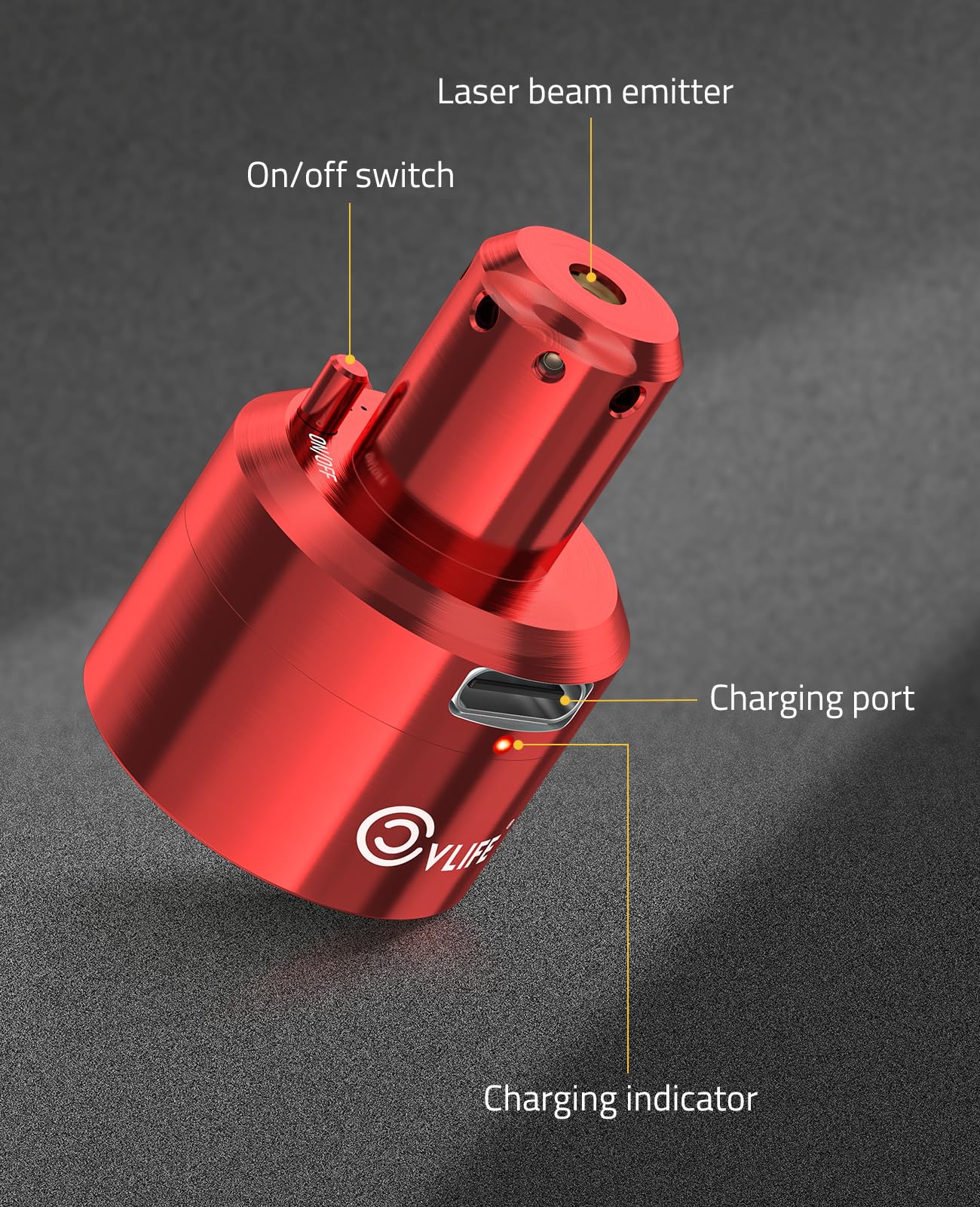 CVLIFE Rechargeable Red Laser Bore Sight Magnetic Bore Sight Laser for Multiple Calibers Professional Boresighter with Magnetic Connection