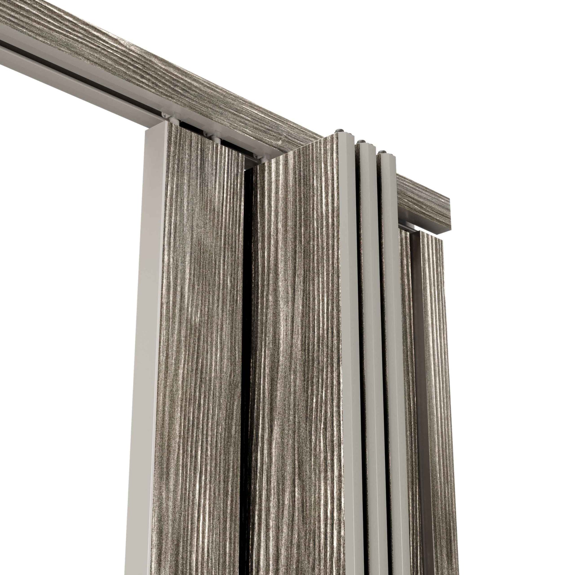 36" W Premium Foldable Accordion Doors, Double Walled Heavy Duty Folding Doors for Interior, Privacy Room Divider, Taupe