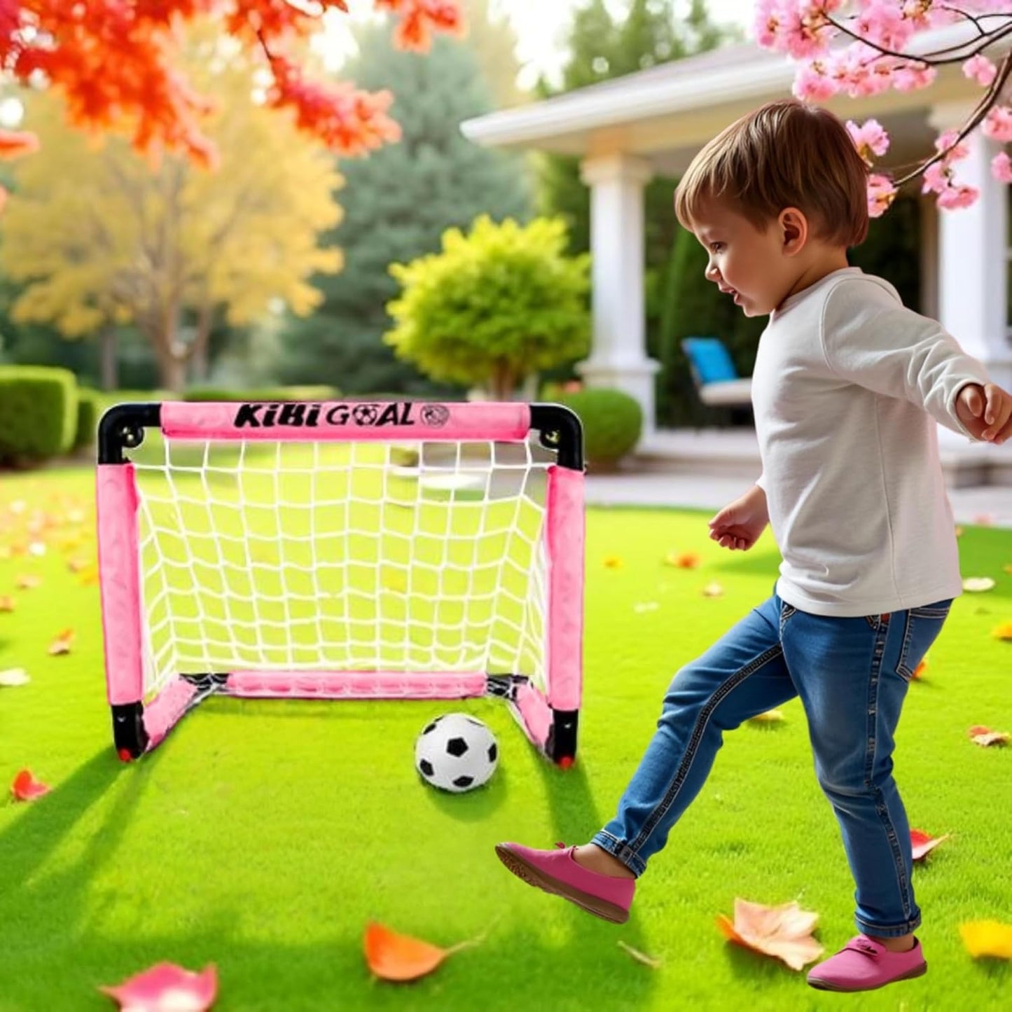 Skiennix Small Foldable Soccer Goal - Perfect for Kids | Indoor & Outdoor Mini Soccer Fun