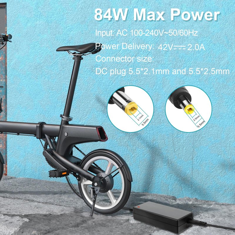 42V 2A Charger for Electric Scooter 36V 10S Lithium-ion Battery Pack Compatible with Hiboy S2 Pro, S2 Lite, S2 GOTRAX GXL V2, G2, G3, G4, Apex, Glider, XR Elite, XR Ultra 5.5 * 2.5mm