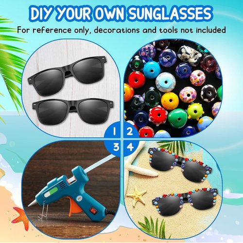 ASTARON Novelty Sunglasses for Kids - 8 Pack Summer Beach Party Favors | Fun Goody Bag Fillers