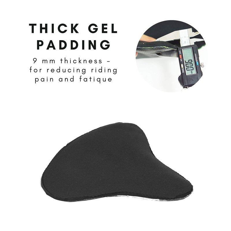 Vincita Imitation Sheepskin Bike Seat Cover with Removable Gel Pad – Ultra-Soft Faux Wool Cushion for Wide Cruiser & Exercise Bikes – Fleece Saddle Protector (Large & XL)