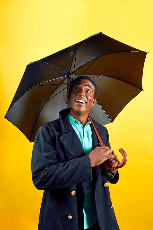 Eco-Friendly Tote Men's J Stick Umbrella - Auto Open with Wooden Handle