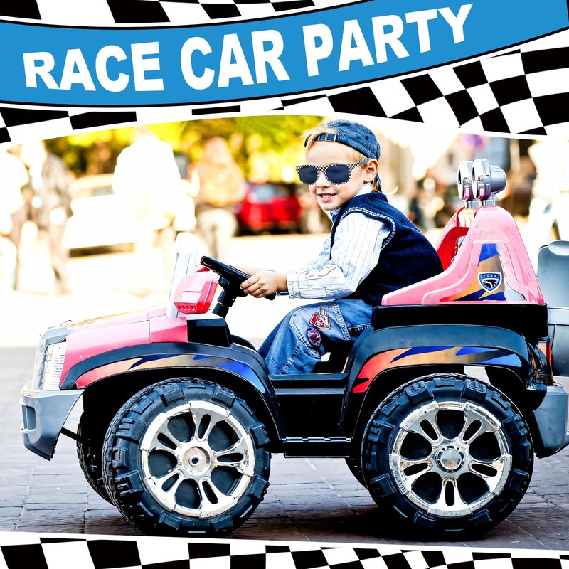 30 Pack Race Car Sunglasses for Kids Party Favors, Checkered Sunglasses Bulk for Racing Theme Birthday Gifts & Supplies