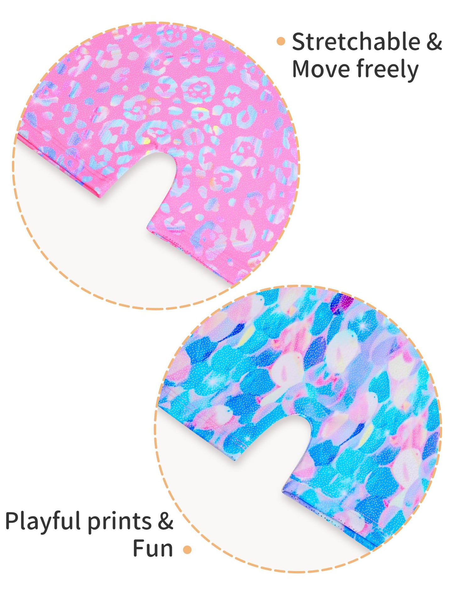 Nokecina Girls Gymnastics Leotards Size 8-9 Years Old 2 Pack Sleeveless Pink Blue Biketards Adorable Bodysuits