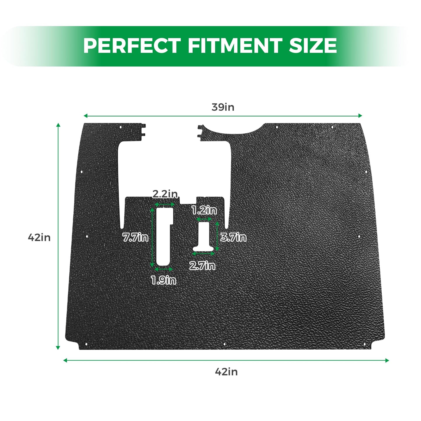 10L0L Golf Cart Floor Mat for Yamaha G29 Drive/Drive 2,High Temperature Resistant Silica Gel Mat,8mm Thick Not Deformed Non-Slip (Drive2)