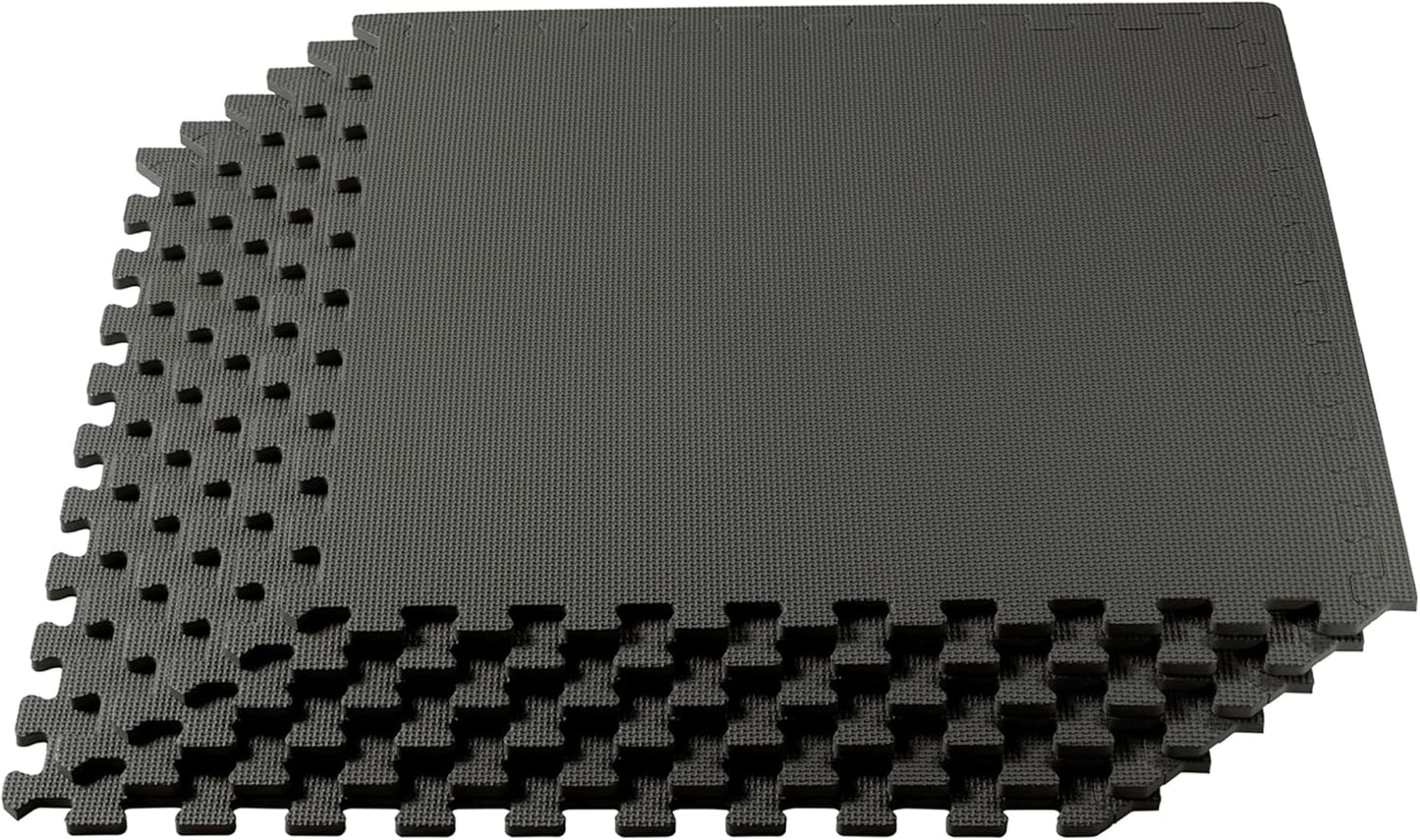 We Sell Mats EVA Foam Exercise Floor Mat - 3/8" Thick Interlocking Tiles | Anti-Fatigue for Home or Gym