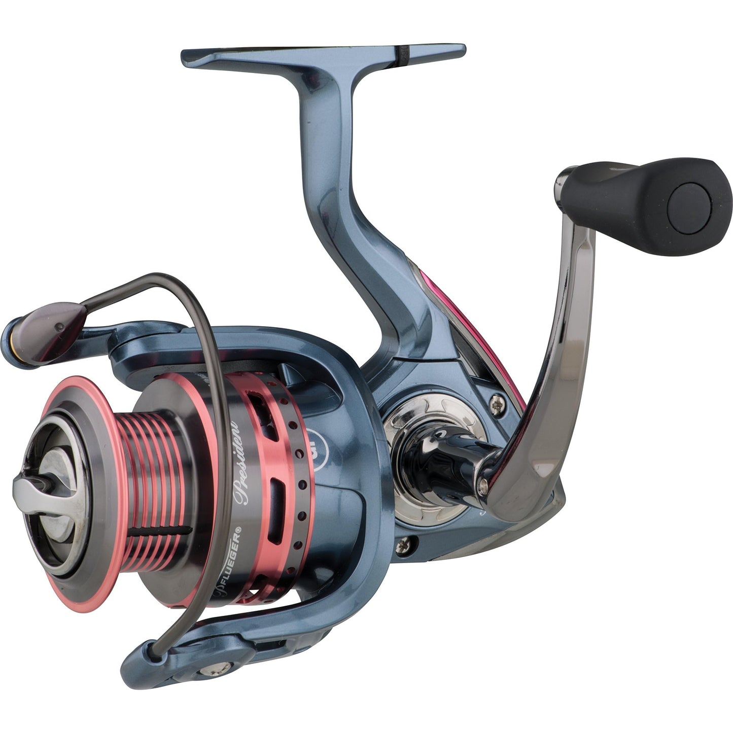Pflueger Lady President Spinning Reel, Size 30 Fishing Reel, Right/Left Handle Position, Graphite Body and Rotor, Corrosion-Resistant, Aluminum Spool, Front Drag System, Multi