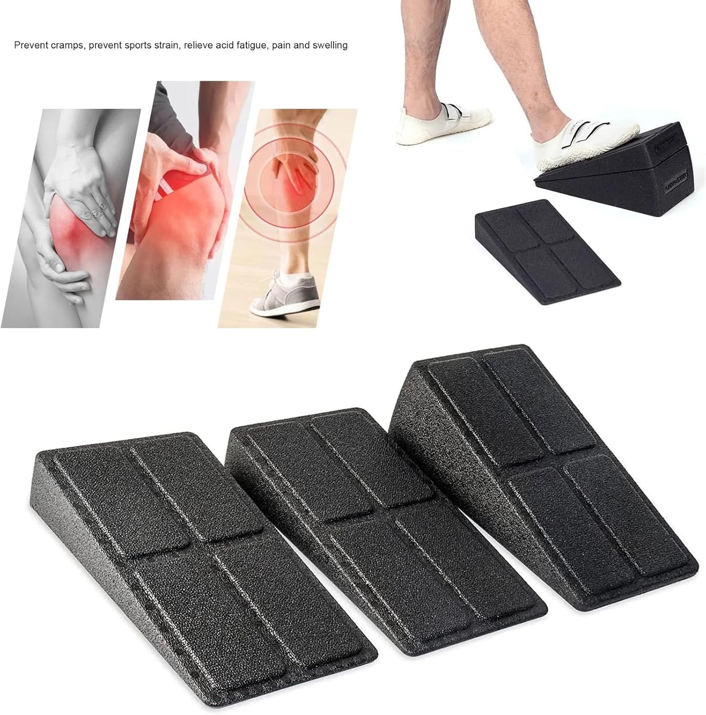 Squat Wedge | Adjustable Slant Board Calf Stretcher - Lightweight EPP Design, 520 lbs Capacity