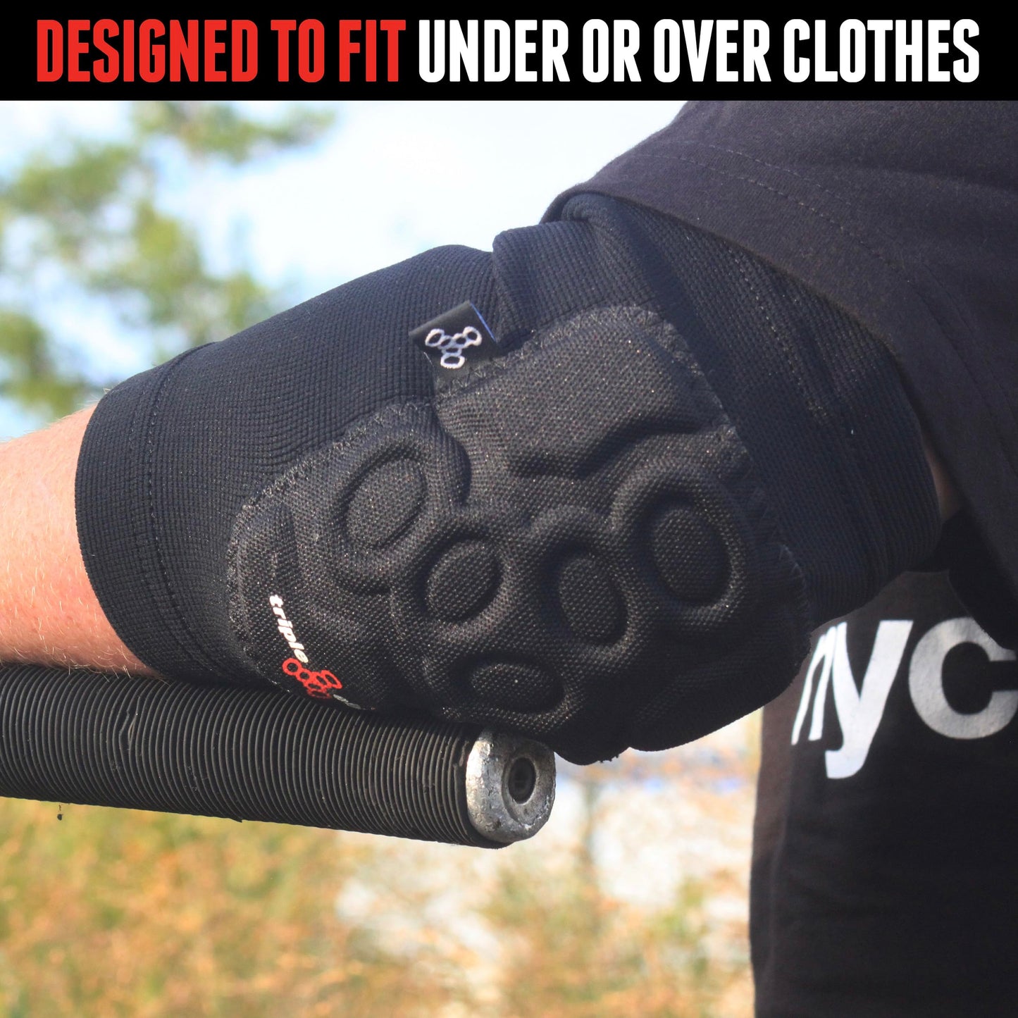 Triple Eight Covert Elbow Pads, Black, Large (62108)