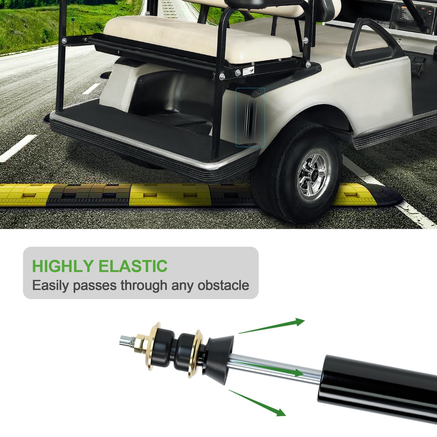 10L0L Rear Shock Absorbers for Club Car DS 1988-2011, Precedent 2004-Up Electric & Gas Golf Cart, OEM# 1013164 1014236 102588501, 2 Pack