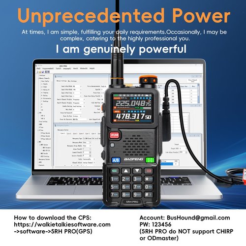 Ham Radio BAOFENG Radio 5RH PRO GPS APRS 10W High Power(4PCS Batteries, 8 Antennas) Walkie Talkies Long Range, Air Band, NOAA Emergency Weather Alarm for Survival Gear Hunting Camping 2 Pack Full Kit
