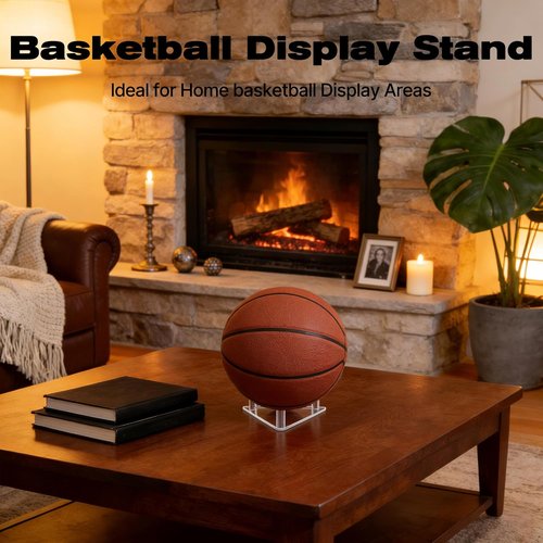 Acrylic Football Display Stand Set - 3 Pcs for Storing & Showcasing Balls | Versatile for Basketballs, Soccer Balls, & More