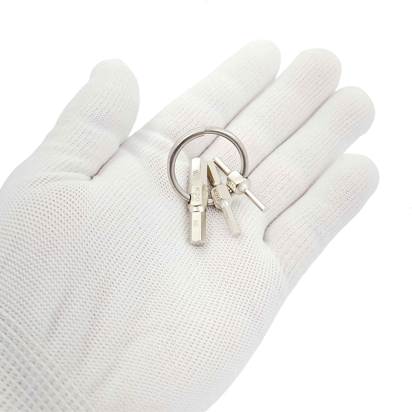 K20 TOOLS - Keychain Hex Key Allen Wrench Multi-Tool Set - Metric 2, 2.5, 3, 4, 5, 6 mm