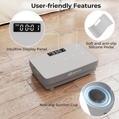 Goplus Vibration Plate | Full Body Exercise Machine for Lymphatic Drainage - Remote & LED Display