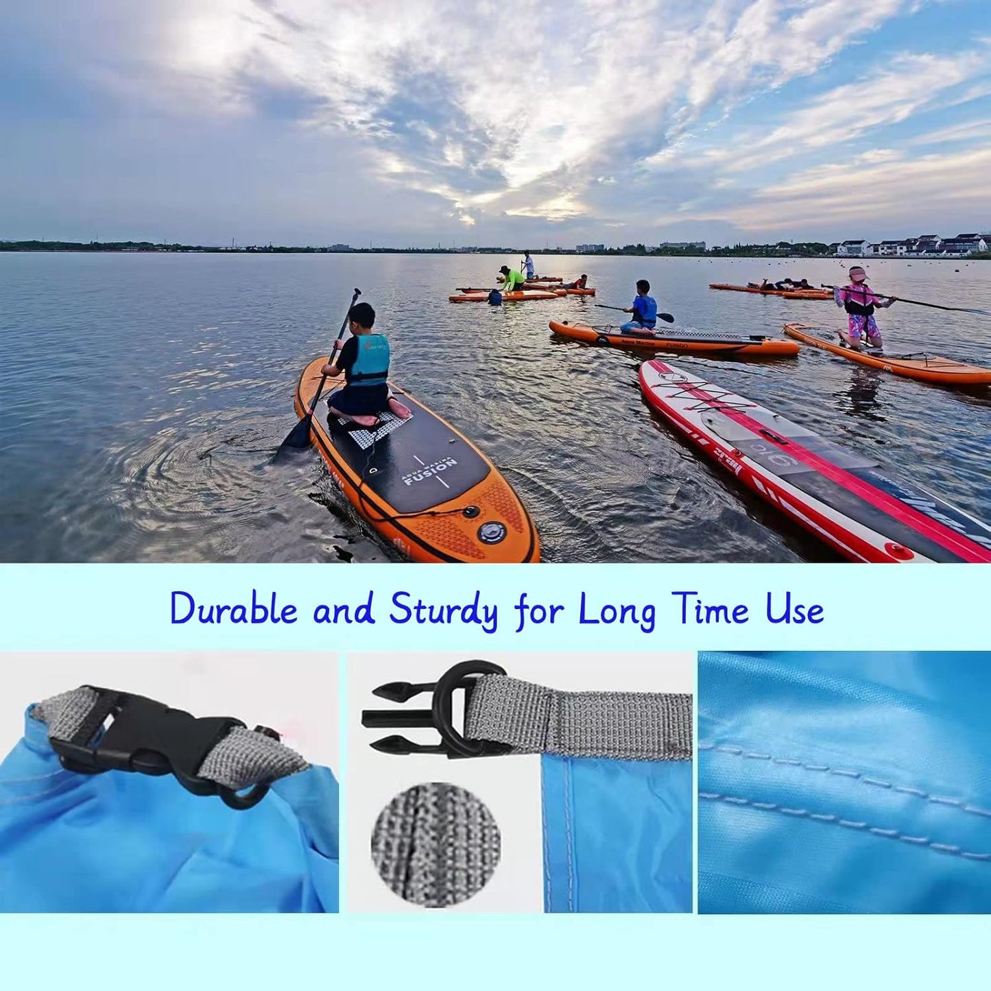 CMCOOPLX Waterproof Dry Bags - Lightweight Canoe Storage for Kayaking, Rafting & Camping | 10L/20L/40L/70L