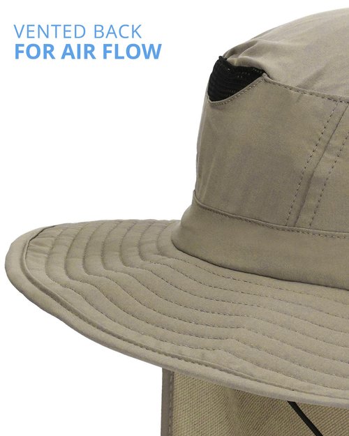 FROGG TOGGS Chilly Pro Performance Cooling Boonie Hat - Fishing Hat, Waterproof, Breathable, Sun Protection, Khaki