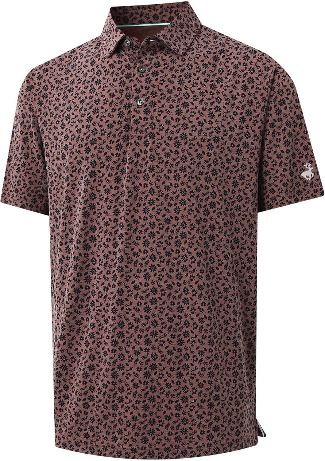 Skiennix Men's Golf Polo Shirt - Short Sleeve Moisture-Wicking Performance in Stylish Print