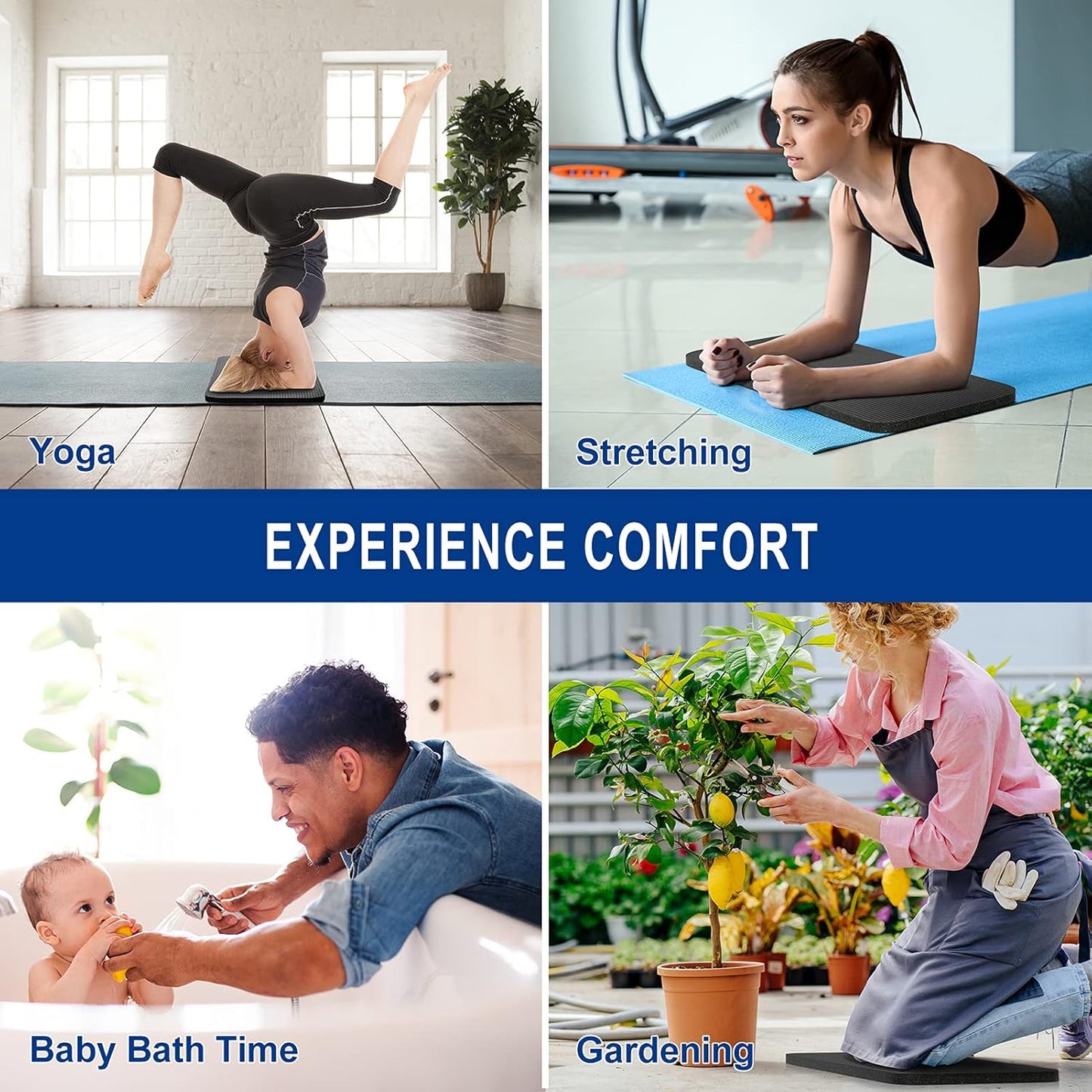 MRO Yoga Knee Pad Cushion - Premium Supportive Knee Pad for Pain Relief - Extra Padding for Yoga & Home Workouts | 24''X10''X0.6''