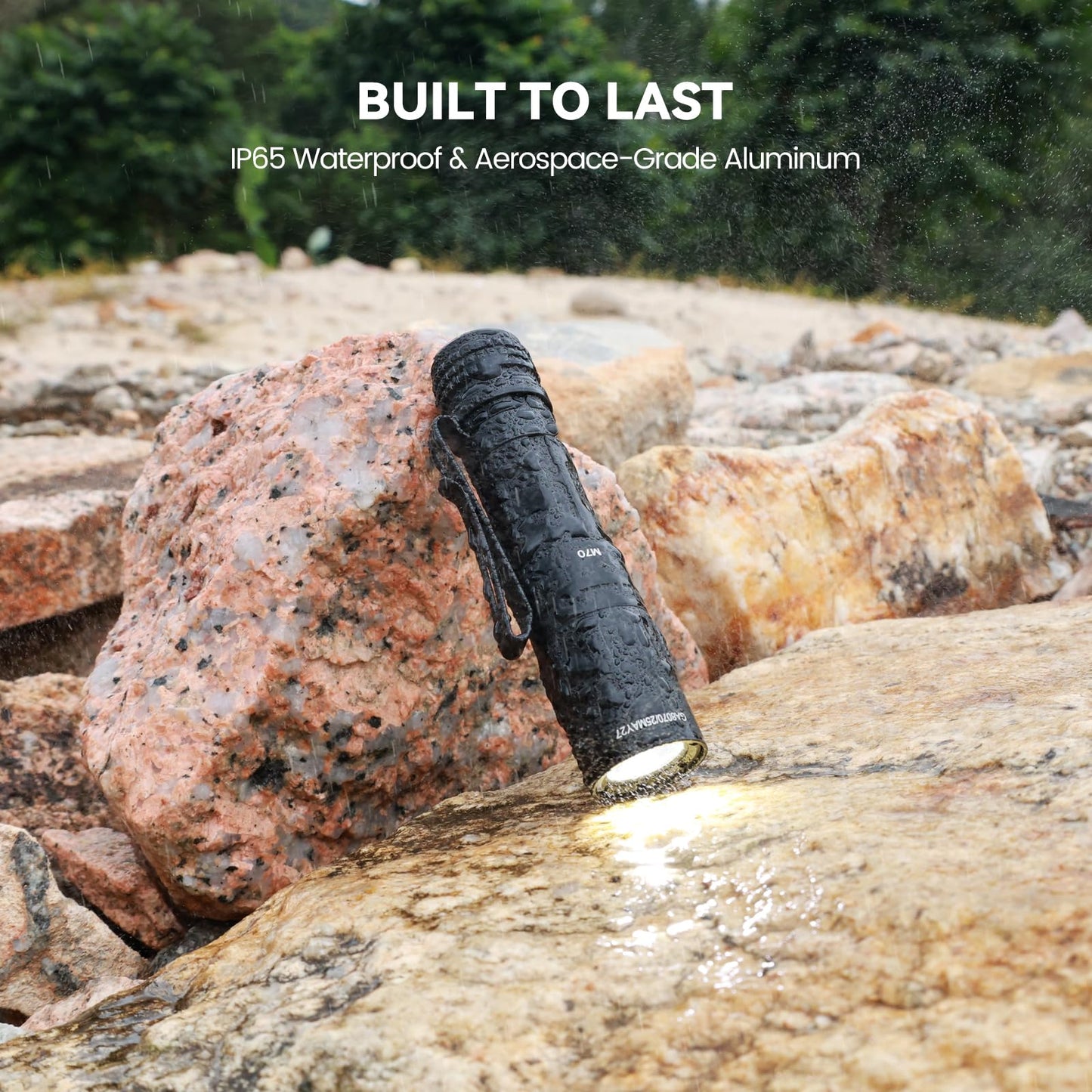 Guardtier M70 EDC Flashlight 1100 Lumens, USB-C Rechargeable Pocket Light with Clip, 5 Modes Compact LED Light for Camping, Hiking, Emergency (Black)