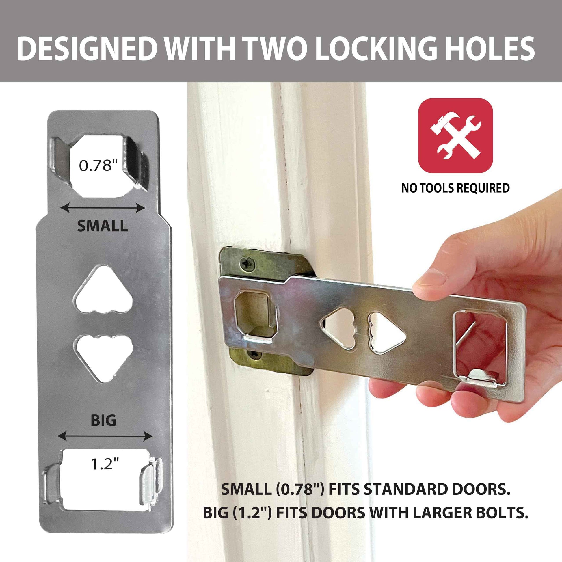 Goldy Lock Portable Alarm and Hotel Door Lock for Home & Travel Security. Door Safety Lock from The Inside of Home, Apartments, Hotel Rooms, College Dorms, and Rentals.