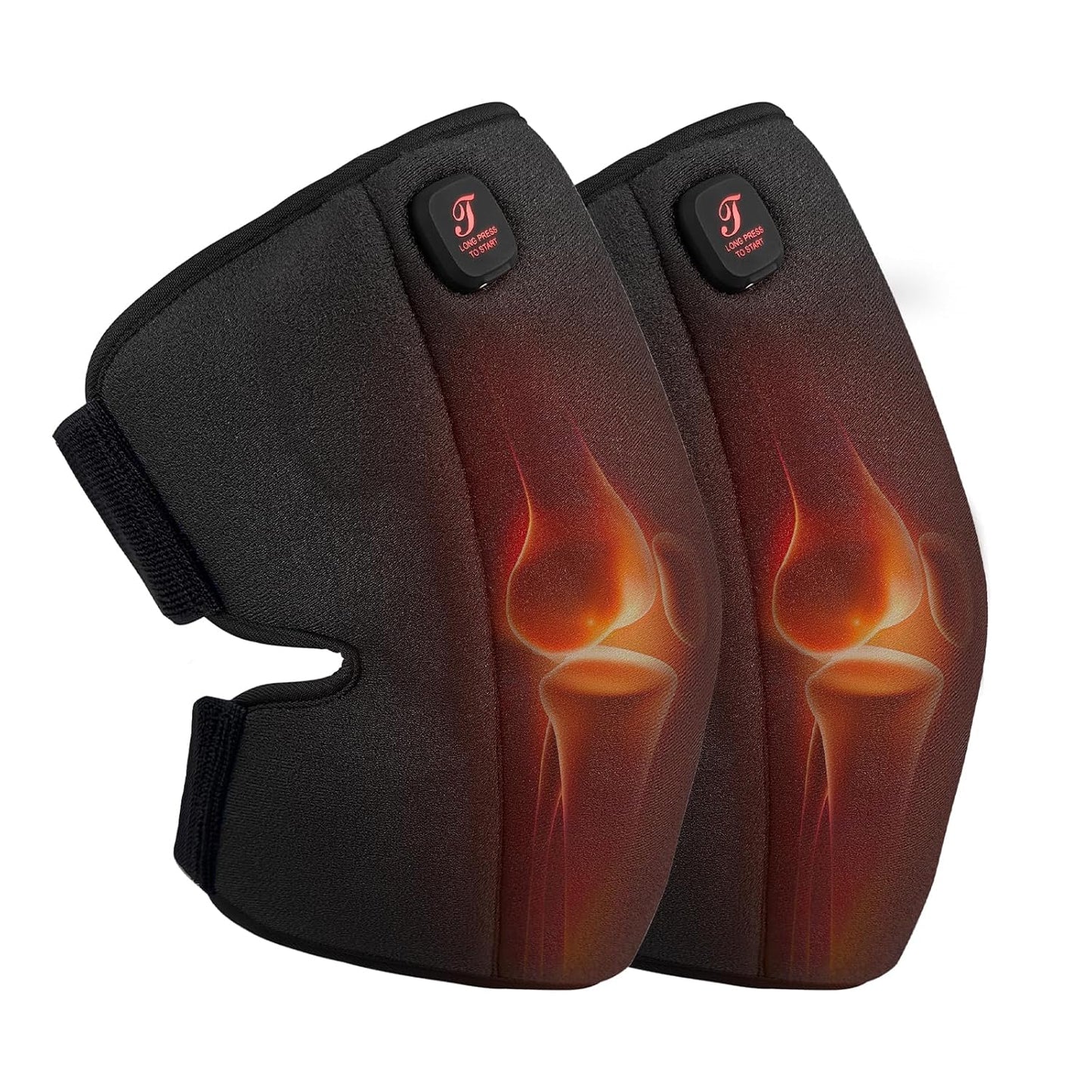 Skiennix Heated Knee Brace - Cordless Heating Pad for Arthritis Relief | 3 Temperature Modes, Black