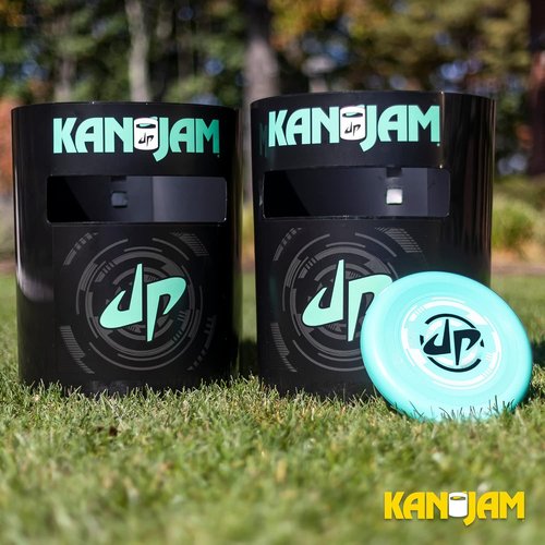 Kan Jam Original Disc Toss Game - Outdoor Frisbee Golf Set with 2 Basket Retrievers & 1 Disc