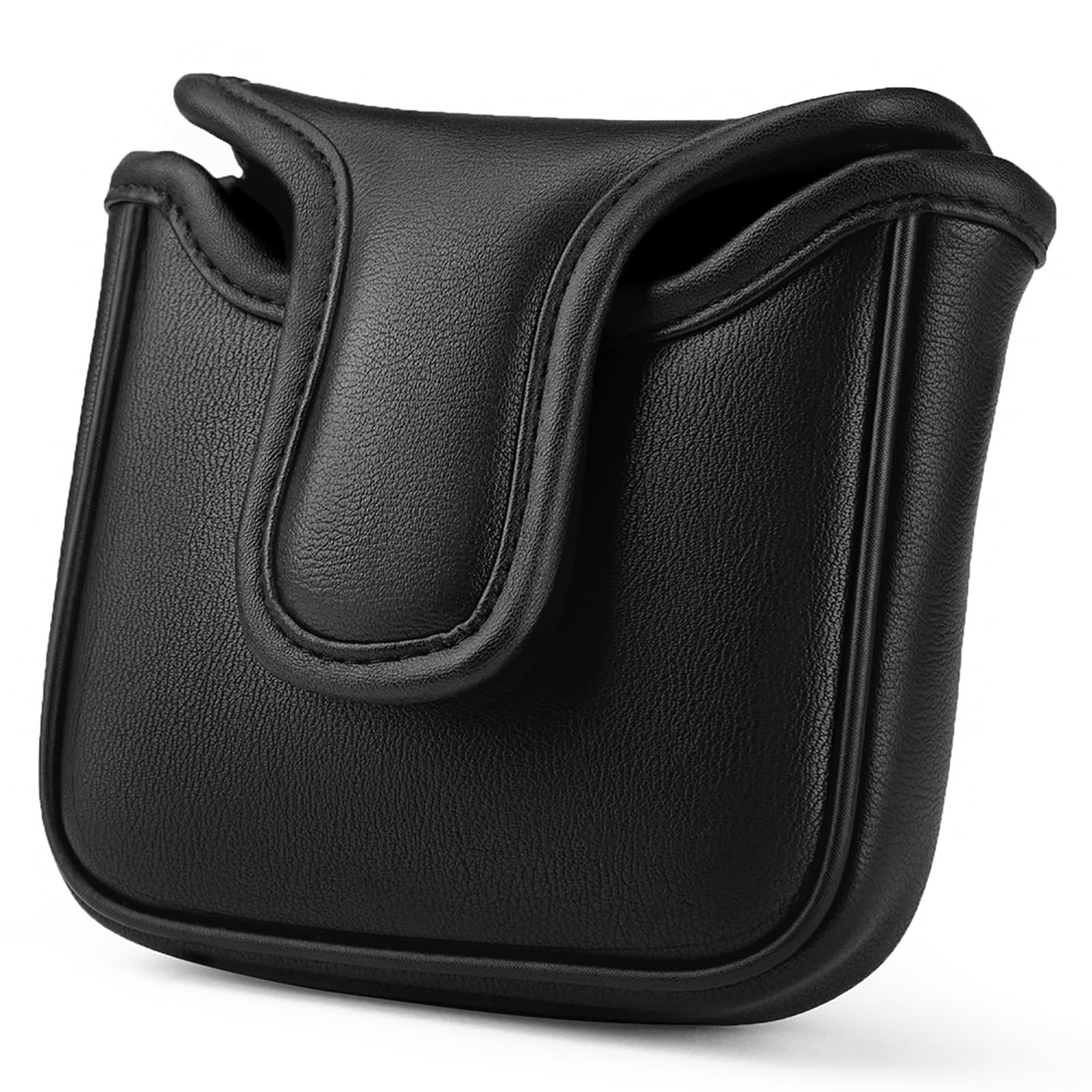 Gbourly Golf Club Lucky Shamrock Square Mallet Putter Cover Magnetic Heel Shaft PU Leather Headcover (Black Shamrock)