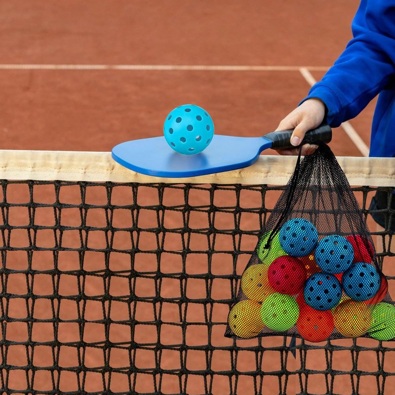 20 Pack Premium 40-Holes Multicolor Outdoor Pickleball Balls, USAPA Approved Pickleball Ball with Bag, Perfectly Balanced, High Bounce True Flight, Outdoor Pickleballs Set for Beginners Professionals