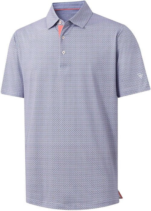 M MAELREG Men's Golf Polo Shirt - Short Sleeve, Moisture-Wicking, Performance Print Design