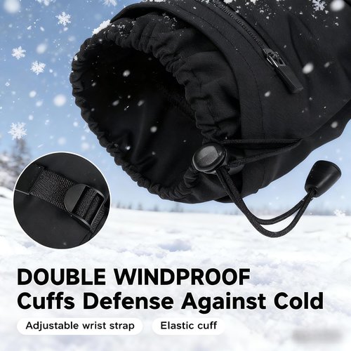 IPOW Heated Gloves for Men Women 7.4v 2200mah Electric Rechargeable Heating Ski Gloves with Touchscreen & 7 Layers Thick Solid Waterproof for Winter Outdoor Hunting Riding Ski Hiking Motorcycle