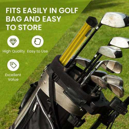 FINGER TEN Golf Alignment Sticks Rods Swing Trainer Tools 48 Inch 2 Or 3 Pack, Fits in Golf Bag Tour Stickers Practice Training Aid (3 Pack Faint Yellow)