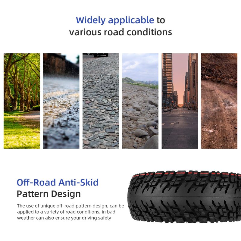 ulip 255x80 Off Road Tire with Inner Tube Pneumatic Tyre for Nanrobot Joyor Varla Eagle Apollo Ghost Zero 10X Kaabo WOLF WARRIOR MANTIS Kugoo M4 Scooter (2 tires and 2 inner tubes)