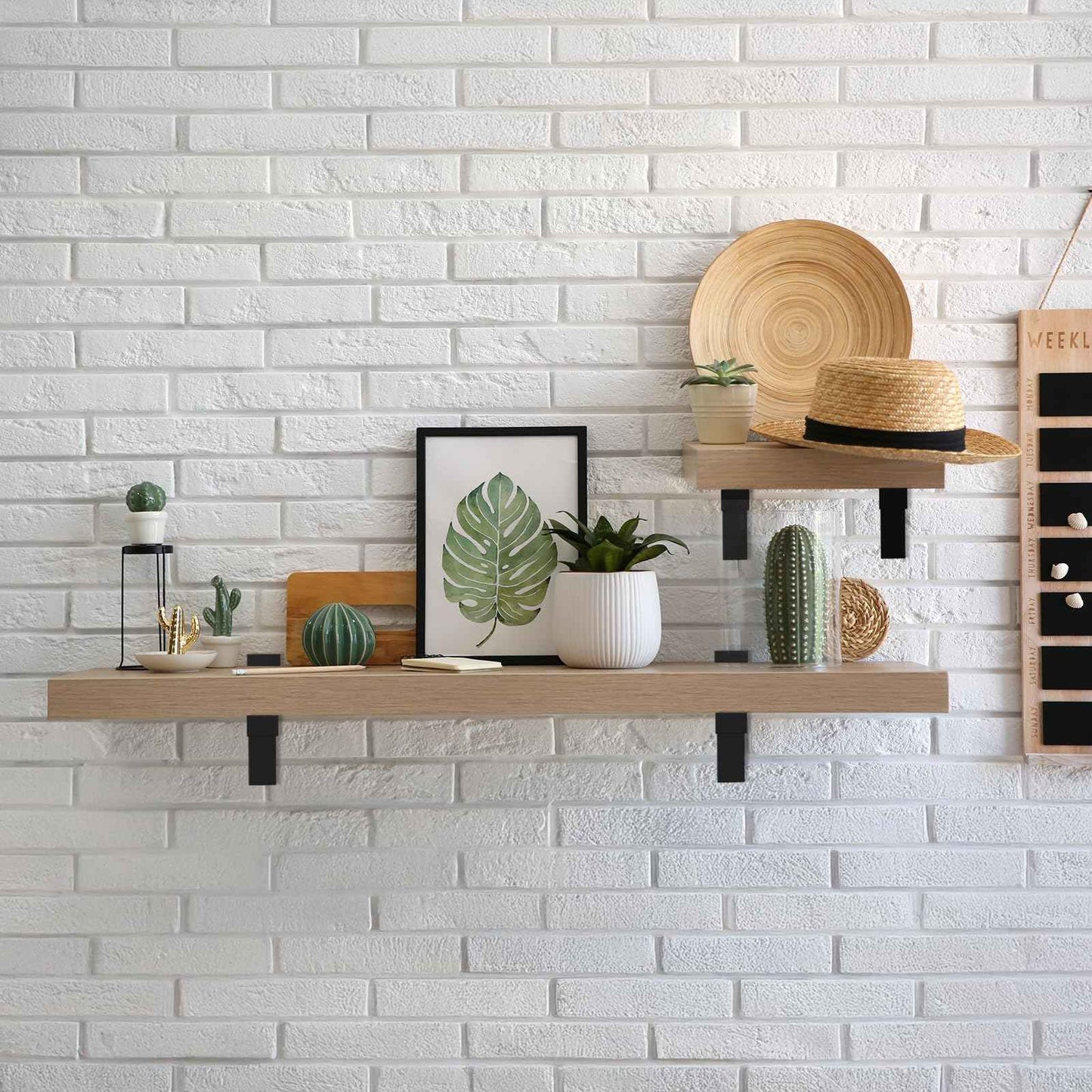 Floating Wood/Glass Shelf Bracket 4 Pcs Glass Shelves Mounting Brackets for 3~28mm Glass Clamps Clip Support Hardware for Wood Shelving, Home Deco, Bathroom Accessories, Cabinets Doors