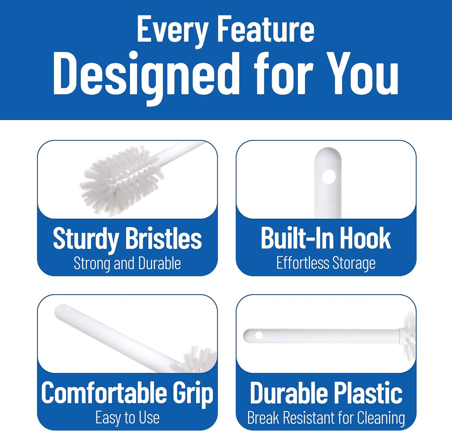 SPARTA Plastic Household Dish Brush - Lightweight & Break-Resistant Cleaning Tool | 11 Inches, White